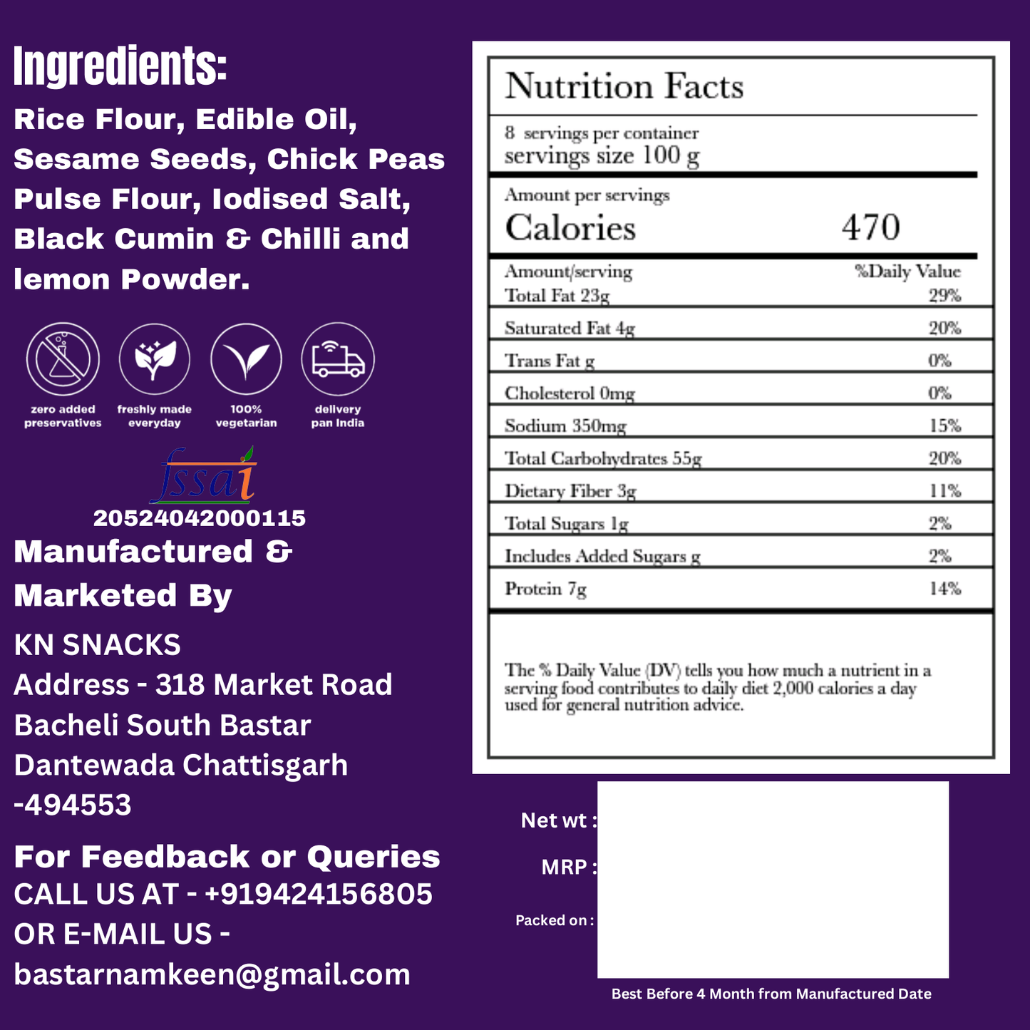 Chilli & Lemon Chakli Stick - 180gm | Namkeen Snacks for Foodie Indian