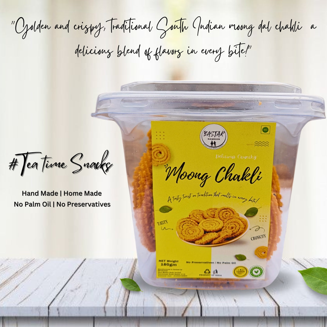Special Moongdal Chakli 180g | Namkeen Snacks for foodie Indians