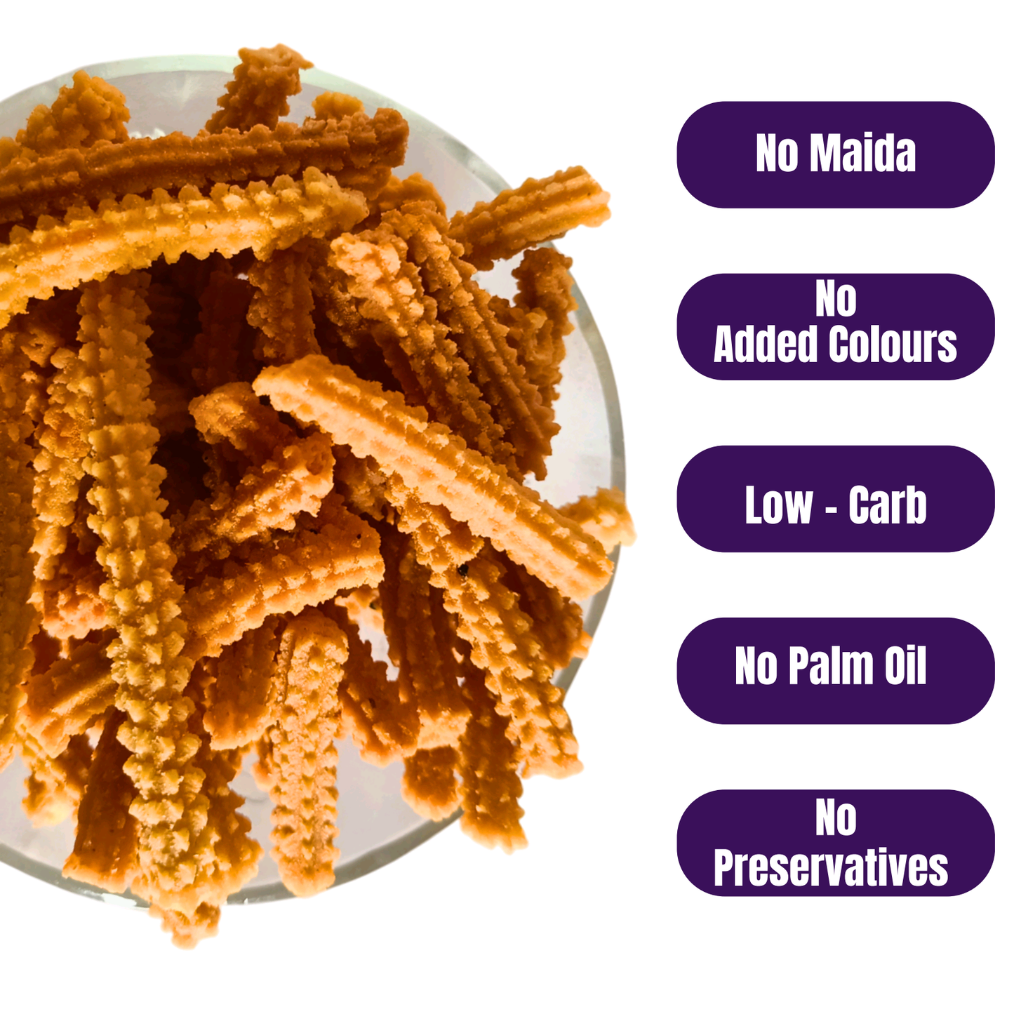 Chilli & Lemon Chakli Stick - 180gm | Namkeen Snacks for Foodie Indian