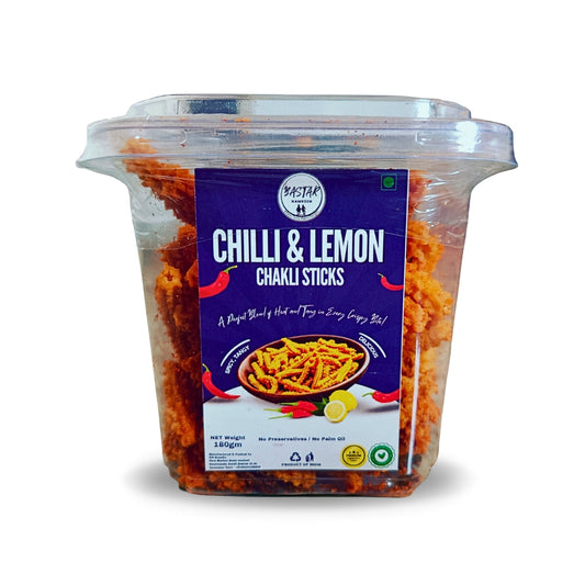 Chilli & Lemon Chakli Stick - 180gm | Namkeen Snacks for Foodie Indian